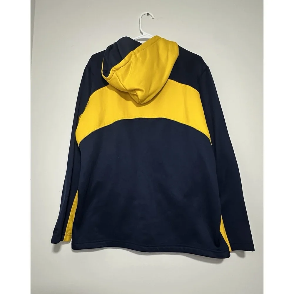West Virginia Mountaineers Colosseum Full Zip Sweater Mens Large Blue Yellow